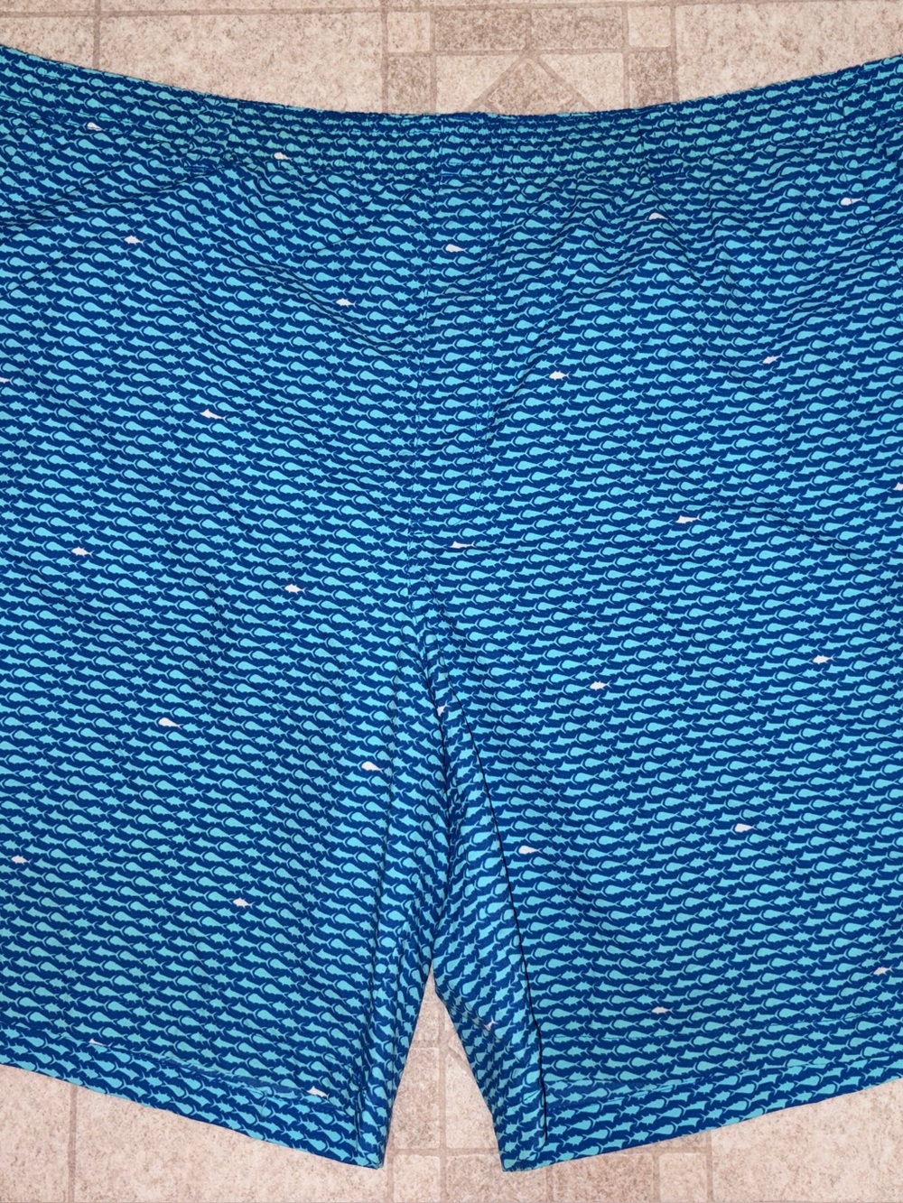 Columbia PFG Micro-Fish Pattern Swim Trunks Shorts Men XL 8” Fishing Boating EUC
